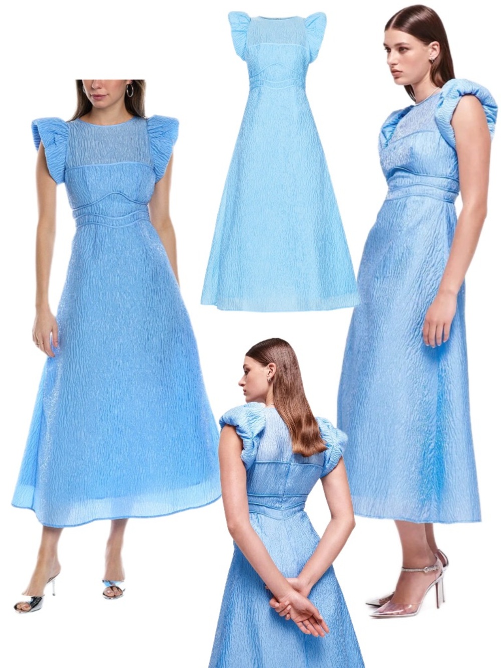 New Rachel Gilbert Sophy Dress Blue Size US4
